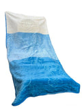 SMTE - Mink Colourful 1-Ply Blanket - Queen Size - White, Blue