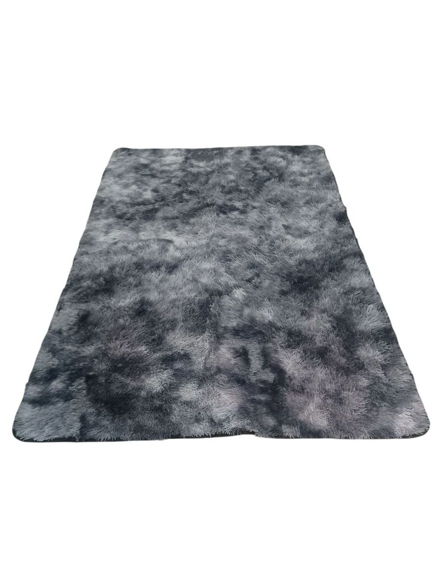 SMTE - Fluffy Shaggy Foldable CarpetSoft Area Rug (9 Colours Available)Grey