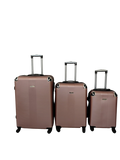 SMTE - 3 Piece Hard Shell Luggage Set - Rose Gold