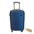 SMTE - DurableElegance: Smart and Stylish Travel ABS Suitcase Medium 65cm with  KeyringBlue