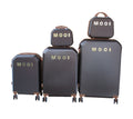 SMTE - 5 Pieces Travel Trolley Luggage Set - Durable, Lightweight, Versatile Suitcases - Light-Brown