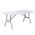 SMTE - 1.8 Meter Portable Folding Trestle Table - White