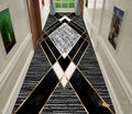 SMTE - 80cm by 200cmModern 3D Geometric Design Area Rug A73+ Keyring