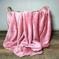 SMTE - Blanket Throw Flannel Fleece - 150 x 200cm - Pink