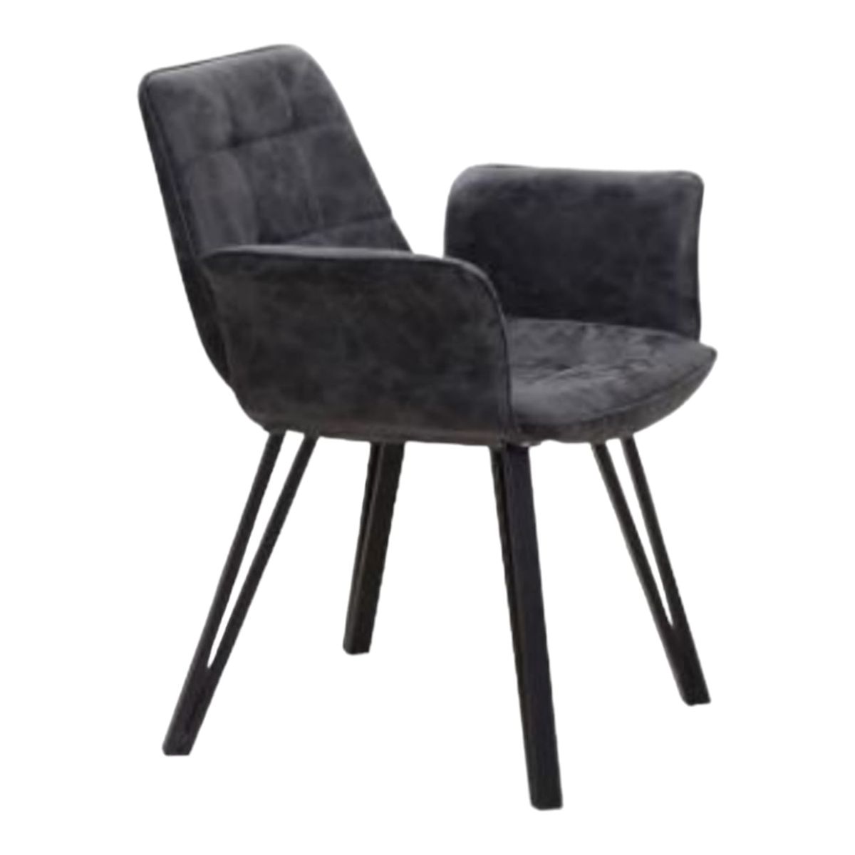 SMTE - Velvet Soft Touch Dining ChairGrey