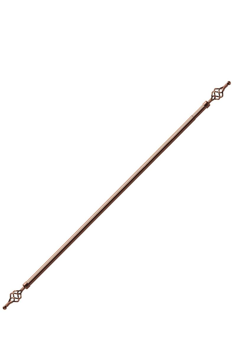 SMTE - Dream World Expandable Curtain Rod With Twisted Cage Finial - 2m - Gold