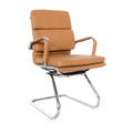 SMTE - Office ChairsVisitor PU Leather FinishCamel