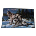 SMTE - Small Animal Print Polyester CarpetWolf Design80×50cm