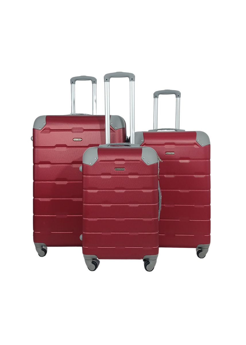 SMTE - BeginAgain 3pc Luggage set durable materialRed
