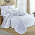 SMTE - Fashionable 5 Piece of Bedspreads / White