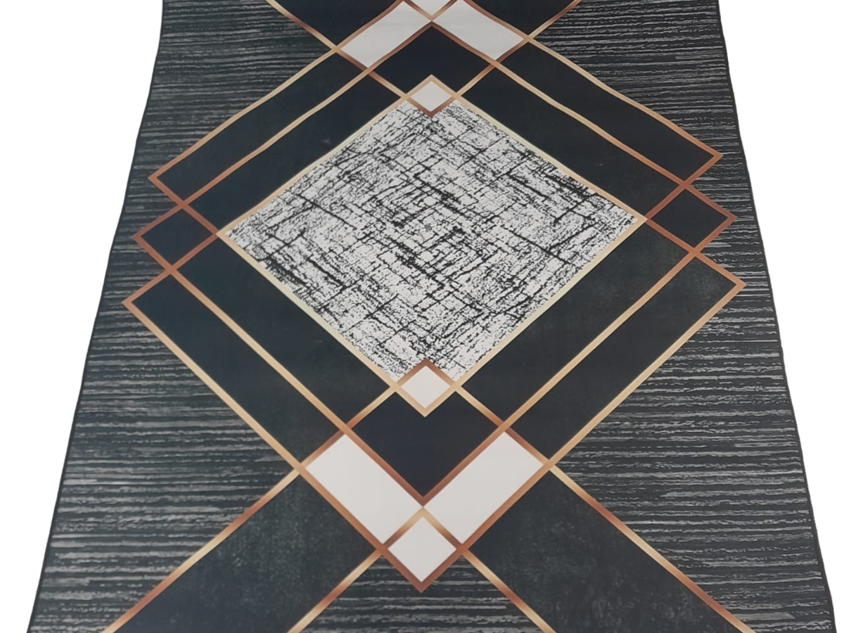 SMTE - Dream world 200cm by150cm Modern 3D Geometric Design Rug A73 - Black