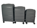 SMTE - Acesa Hard Shell Elite Suitcase Set 3 Piece - Grey