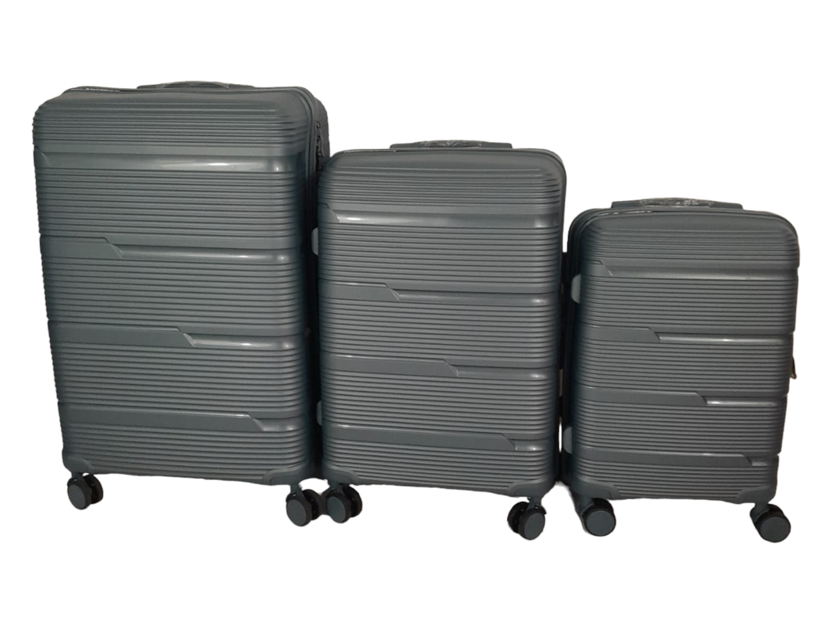SMTE - Acesa Hard Shell Elite Suitcase Set 3 Piece - Grey