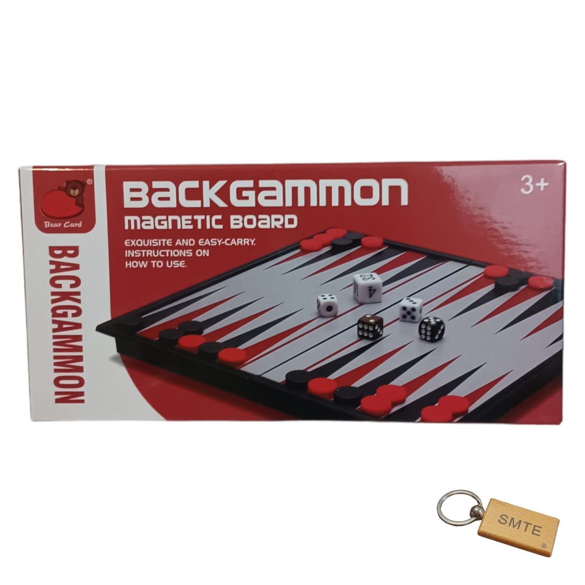 SMTE - Back Gammon : Magnetic board game + Keyring