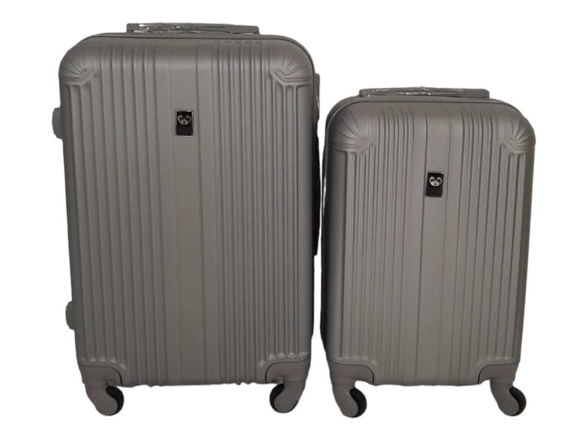SMTE - Quad Wheel Quality Travel Ware 2 Piece - ALIN - Grey