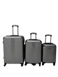 SMTE - 3 Piece Hard Shell Luggage Set - Silver