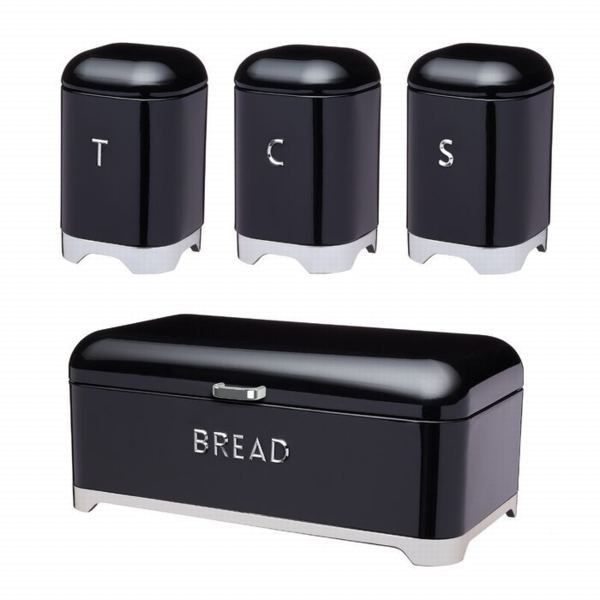 SMTE - Yax Cannister Set 4 Piece - Grey, Silver