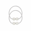 SMTE - Set of 2 Magnetic Curtain Tiebacks - White