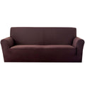 SMTE - Elastic Sofa Slipcover2 Seater Couch Cover PetProof Easy WashableBrown