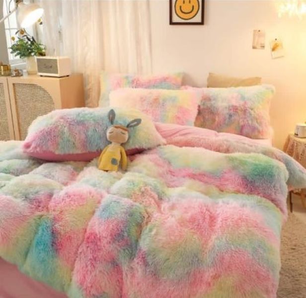 SMTE - 3 Pieces Fluffy Comforters - Unicorn