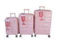 SMTE - Unbreakable Travel Luggage 3 Piece Suitcases SpinnerLight Pink