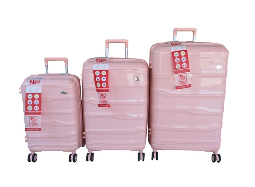 SMTE - Unbreakable Travel Luggage 3 Piece Suitcases SpinnerLight Pink