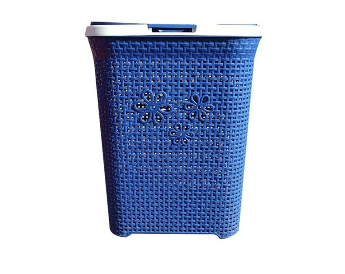 SMTE - IH - Quality Daisy Laundry Basket 50L - Navy