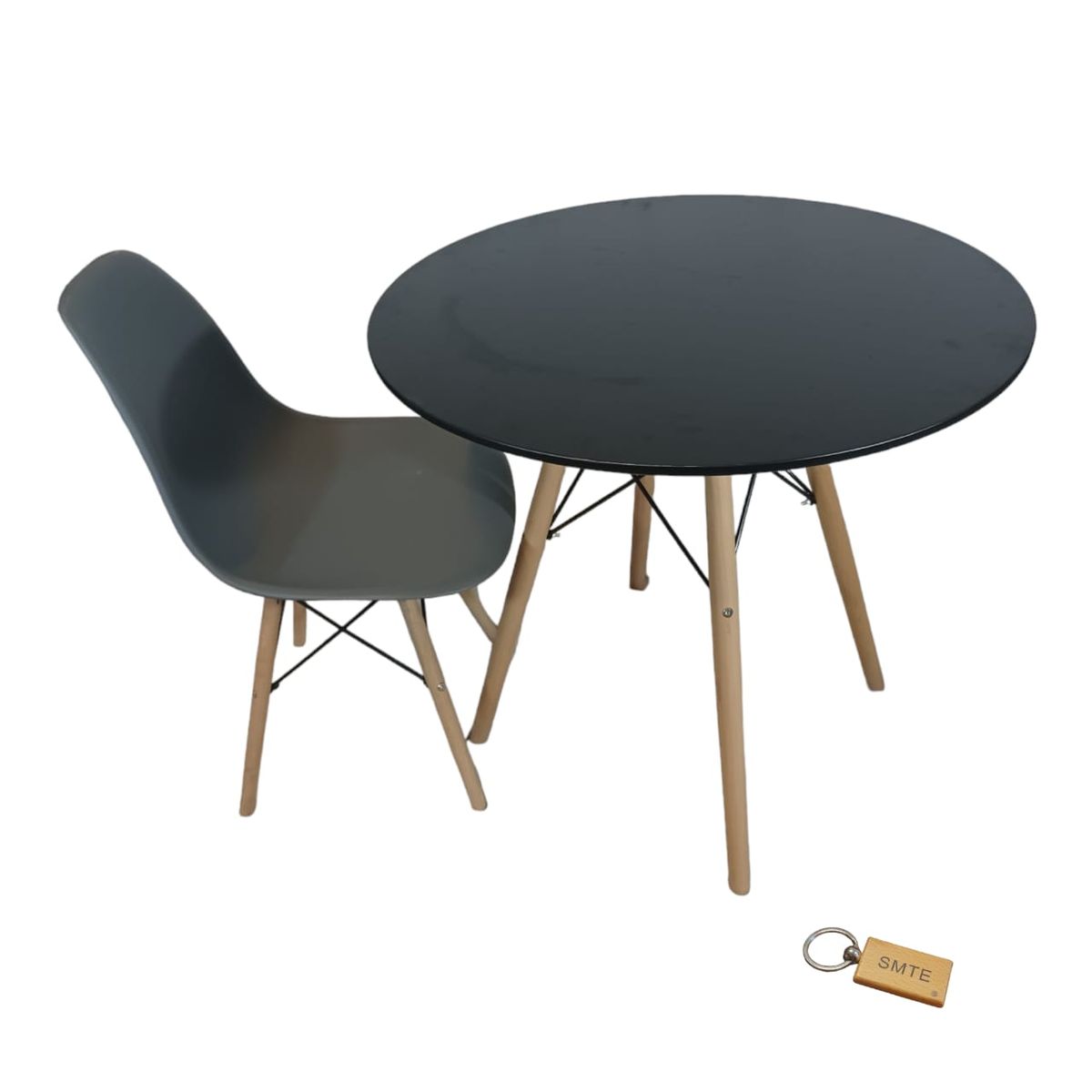 SMTE - Grey Chair with Black table with KeychainSet With 1