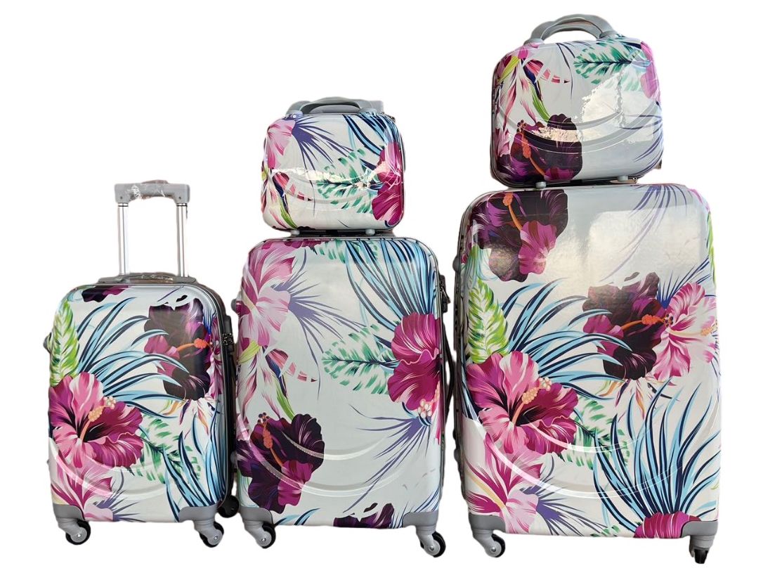 SMTE - Le Emporer PC Material HighQuality Luggage5Piece SetFlowers