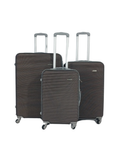 SMTE - Begin Again 3Piece ABS Luggage SetHard ShellBrown
