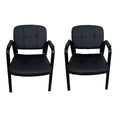 SMTE - Leather Office Chair set of 2Black