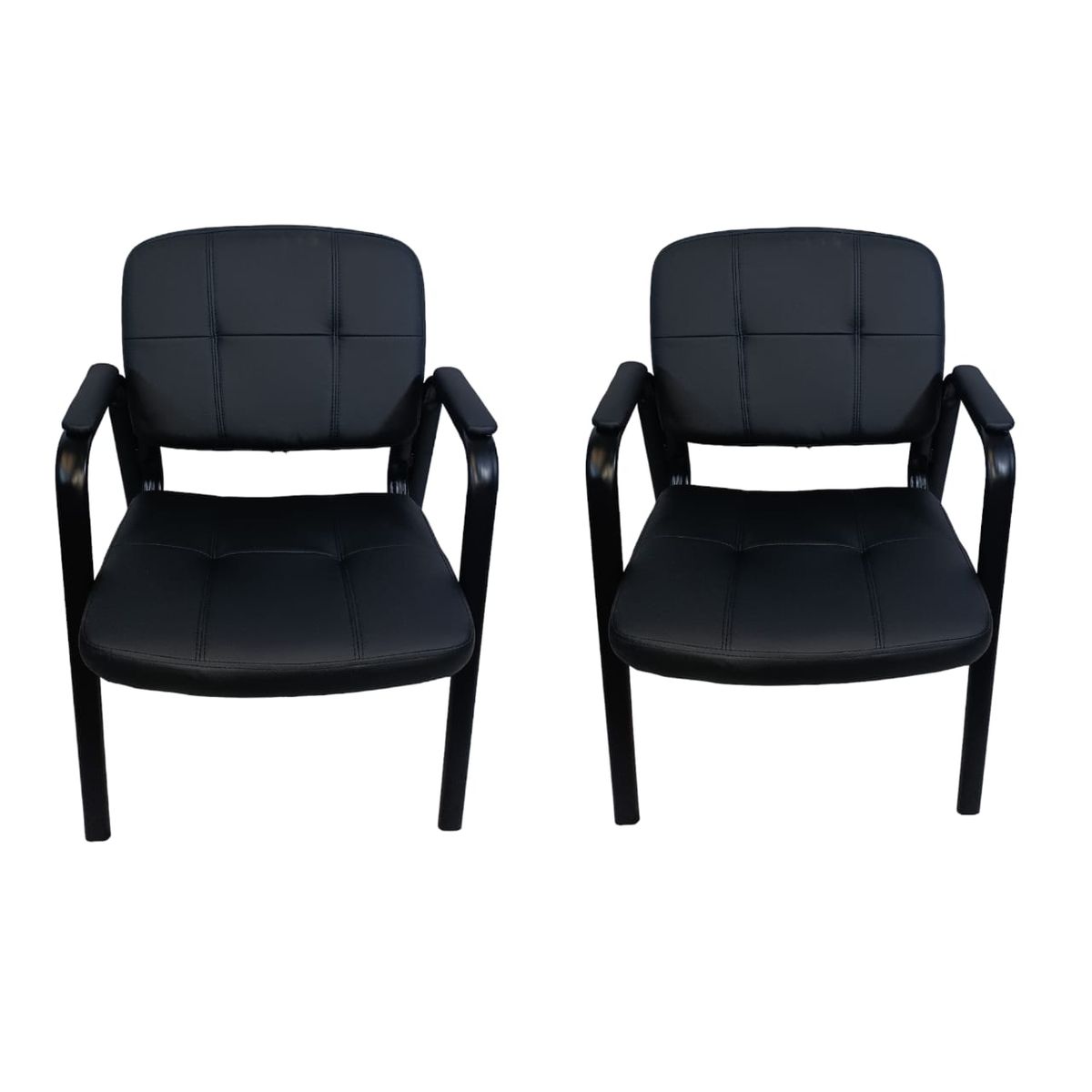SMTE - Leather Office Chair set of 2Black