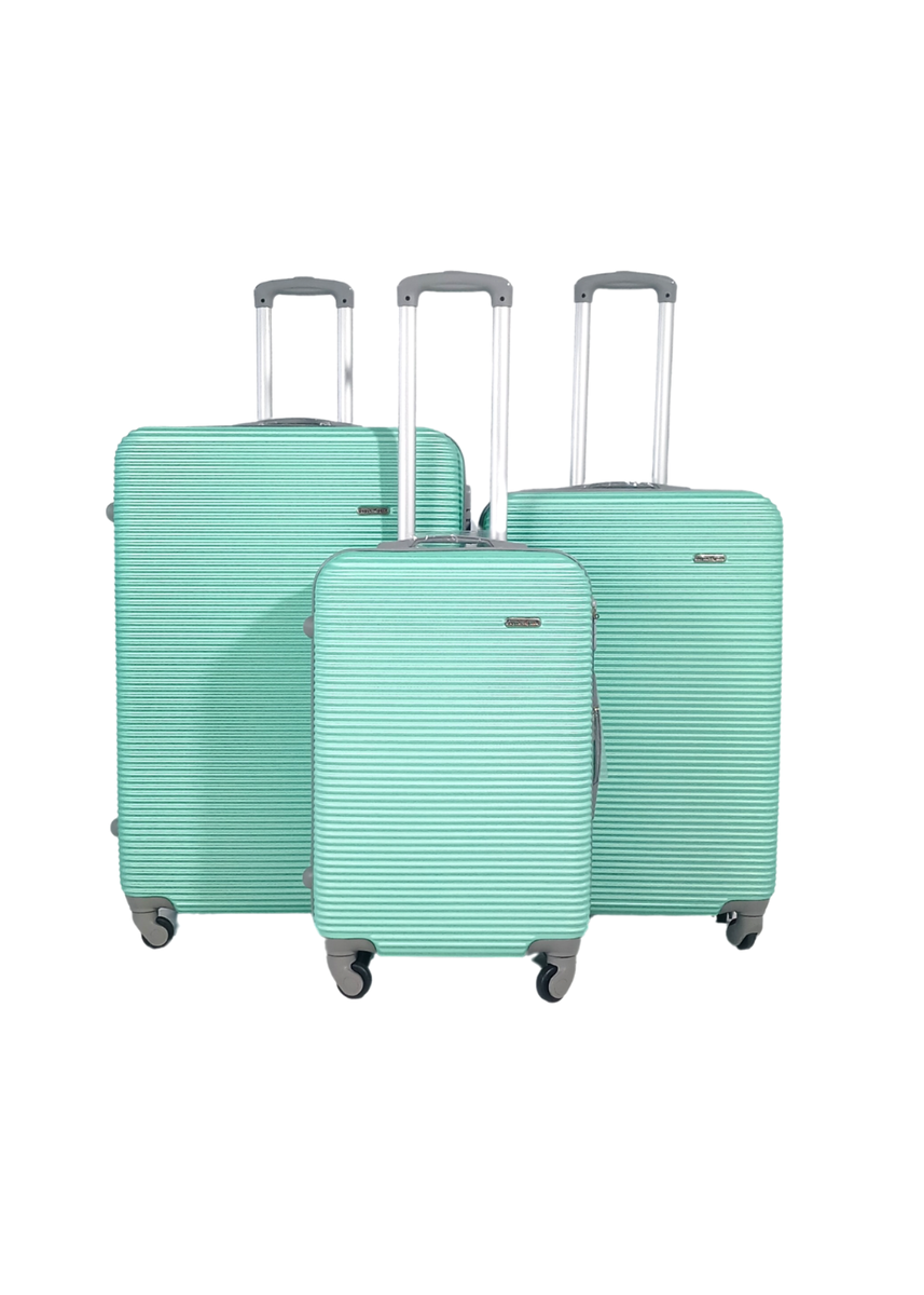SMTE - Begin Again 3Piece ABS Luggage SetHard ShellGreen