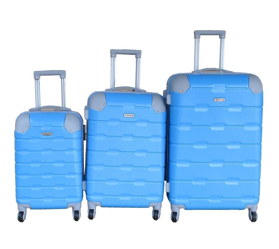 SMTE - ABS Luggage SetBlue, Durable Shell,360 Wheels, Telescopic Handle3Piece