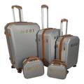 SMTE - Quality Luggage Suitcase Hardshell Mooistar 5 Piece - Grey