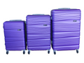 SMTE - ABS 3Piece Luggage SetPurple, Lightweight, Hardshell and Spinner Wheels