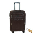 SMTE - Premium Leather Suitcase Large 75cm with  Keyring1 PieceChocolate