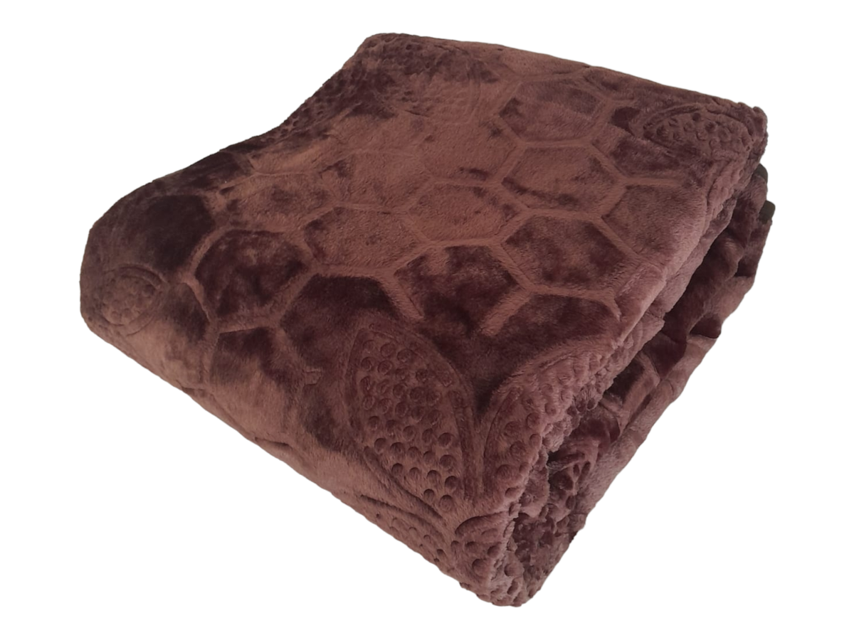 SMTE - Brown Polyester Premium Elite Luxury Queen Blanket