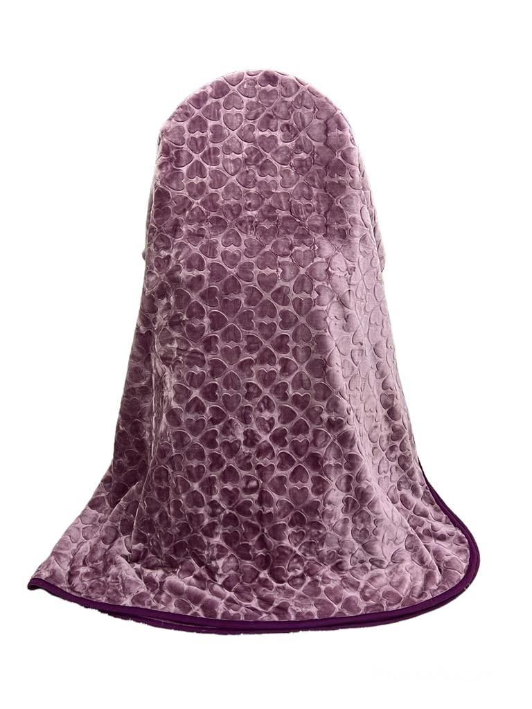 SMTE - Mink Diamond Super Soft Blanket - 1 Piece - Dark Purple