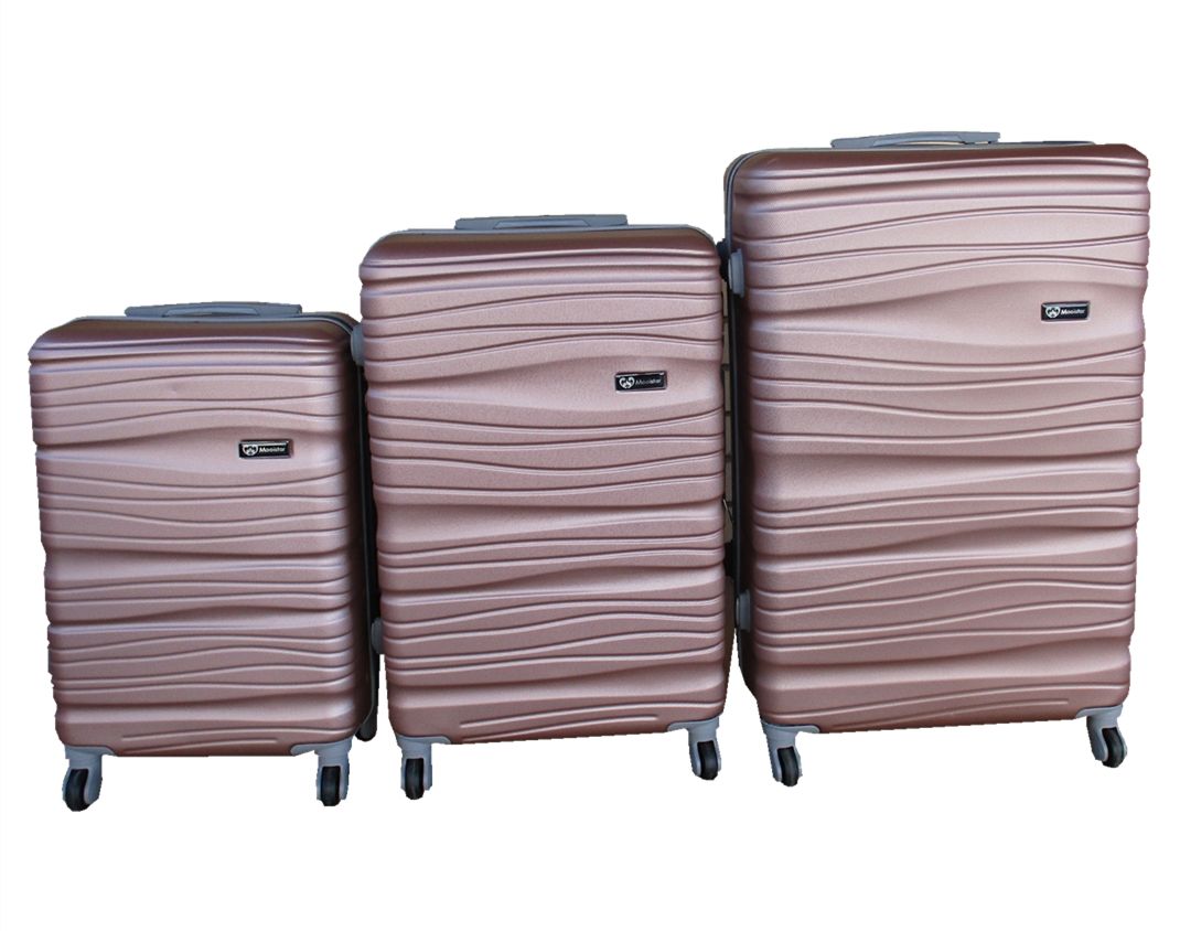 SMTE - 3 Piece Travel 30" Luggage Suitcase Bag Set-Stylish -Rose Gold