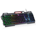 SMTE - TWOLF T16 RGB Gaming Keyboard USB Wired, Durable MechanicalFeel Keys BLK