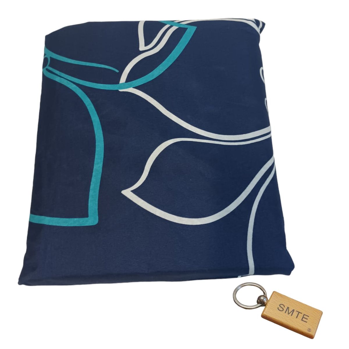 SMTE - Luxurious Microfiber Bed Sheets:150x189cm and  KeyringBlue