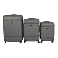SMTE -  Quad Wheel Quality Travel Ware -3 Piece Luggage Set-NX0 - White