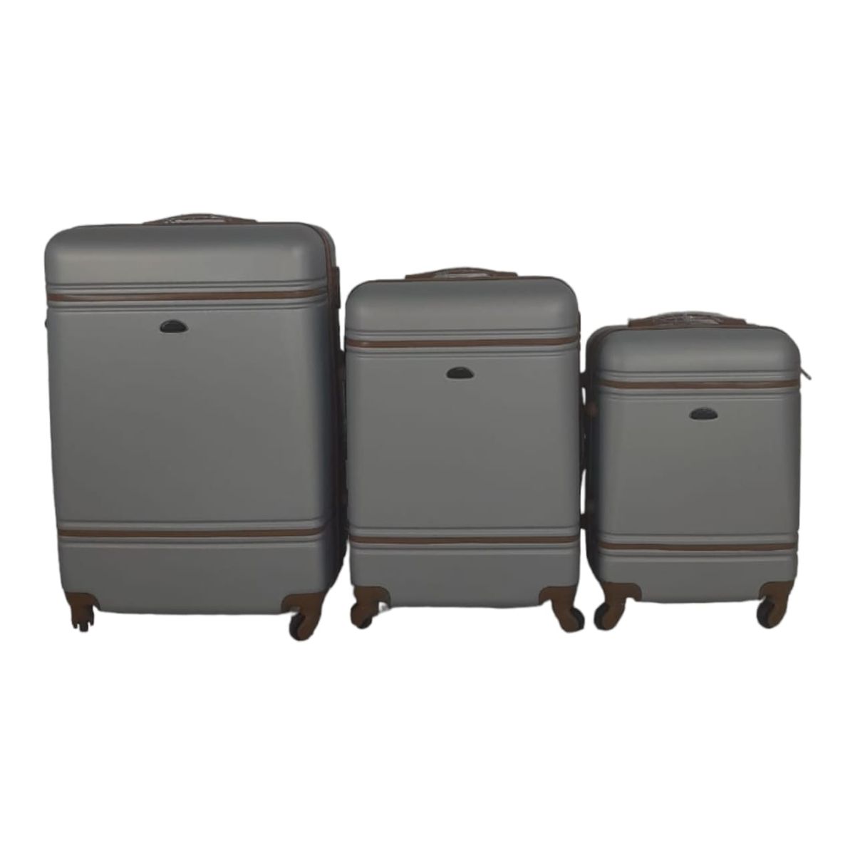 SMTE -  Quad Wheel Quality Travel Ware -3 Piece Luggage Set-NX0 - White