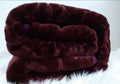 SMTE - New - Warm And Soft Queen Size Blanket - One-Ply - Maroon