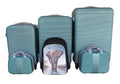 SMTE - 5Piece Green HardShell Luggage Set with Kids Elephant Backpack