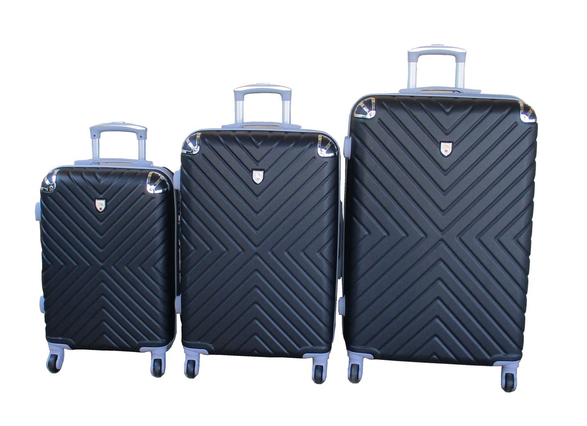 SMTE - 3Piece Travel 28Inch Luggage Suitcase Bag SetStylishBlack