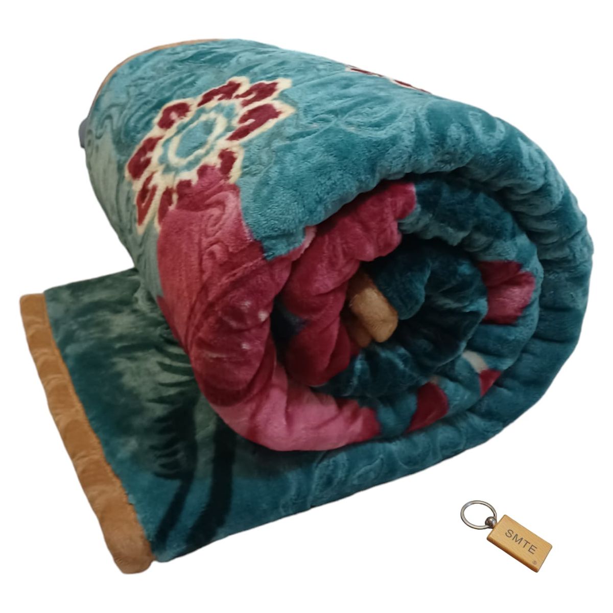 SMTE -  :Cozy 2Ply NonFiber Blanket: Keep Your Winter Warm + KeyringBlue