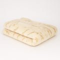 SMTE - FLEECEX Metallic Marble Plush Fleece Blanket & Throw180 x 200 cmCream