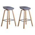 SMTE - Set of 2 Unique Bar Stool-WB02 - Grey